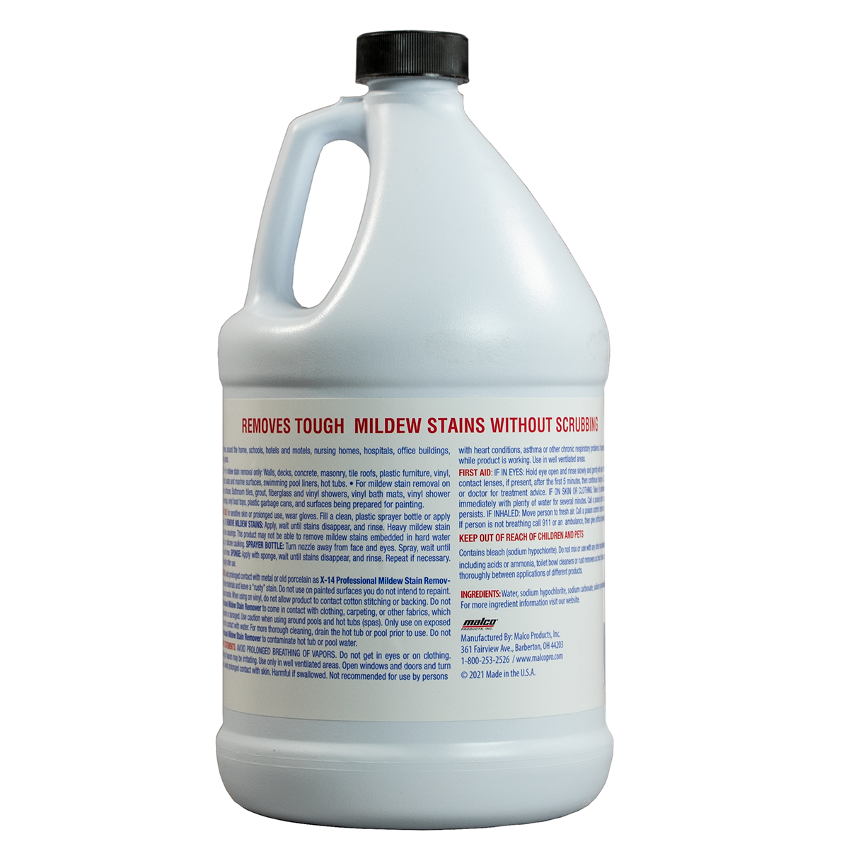 X-14® Professional Mildew Stain Remover BACK